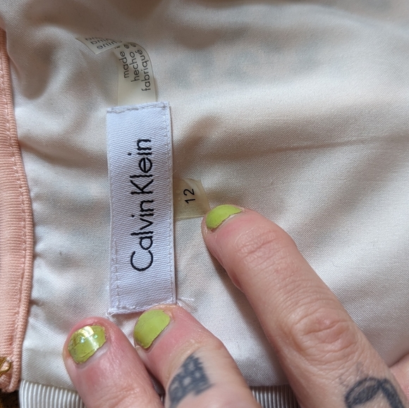 Vintage Calvin Klein | Size 12 | Pink Burnout Velvet - Picture 3 of 3